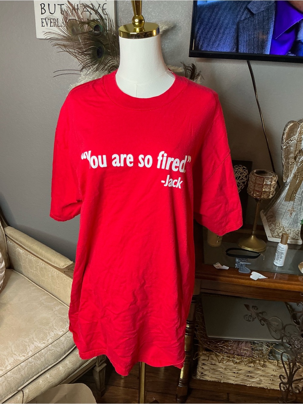 Y2K VintageHanes BEEFY fast-food memorabilia  Graphic Tee- You are so fired Jack